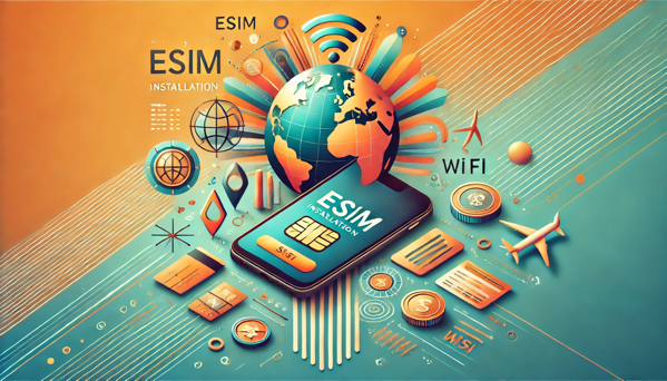 DALL·E 2024-12-29 16.54.37 - A vibrant and dynamic digital illustration in 16_9 ratio, perfect for a travel-tech themed web post. The artwork features a globe in the background wi.