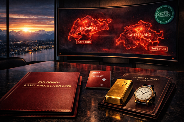 Bureau haut de gamme au coucher du soleil.